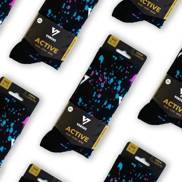 Versus Duo Splatter Active Crew Socks