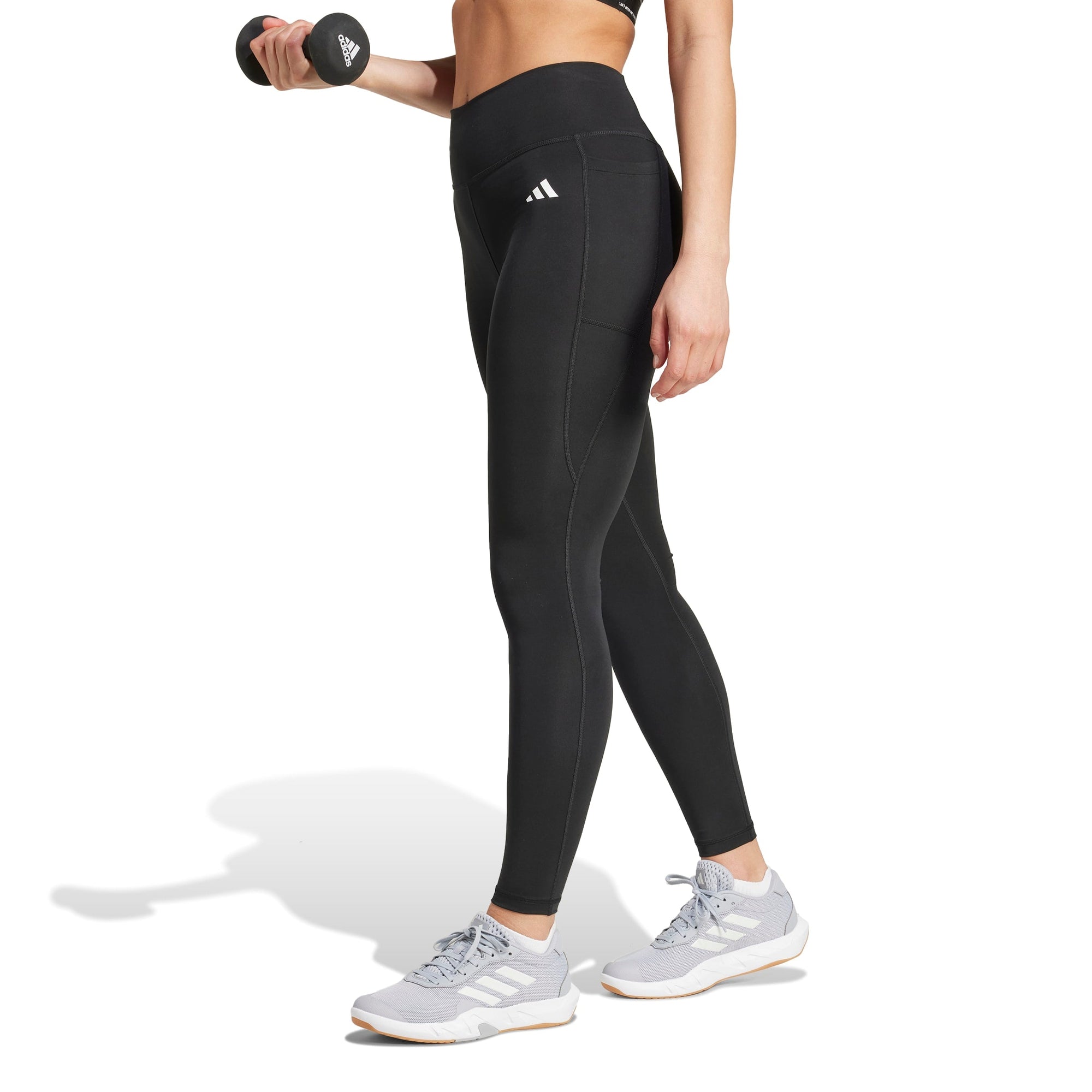 Adidas Optimé Essentials Stash Pocket Full-Length Leggings Black