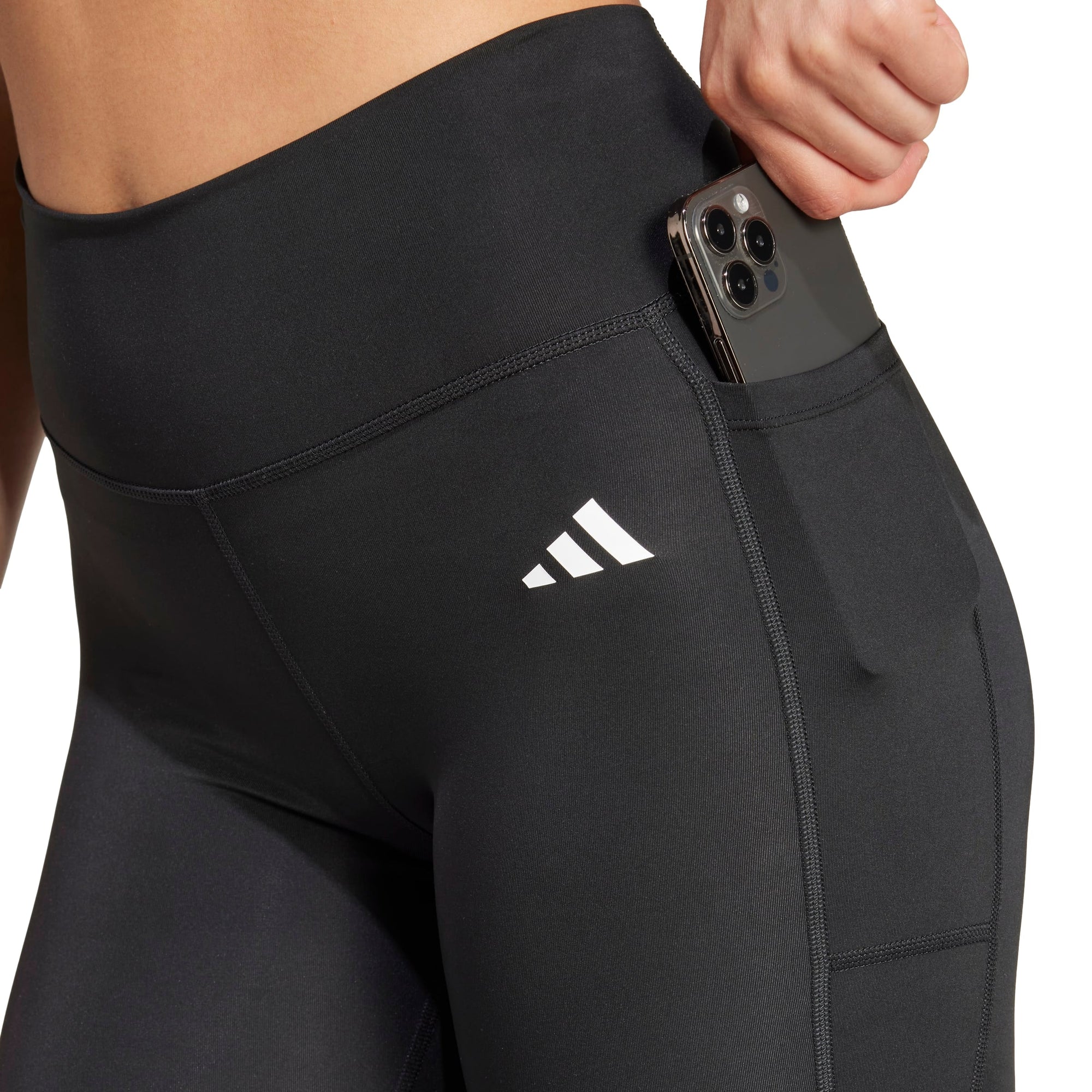 Adidas Optimé Essentials Stash Pocket Full-Length Leggings Black