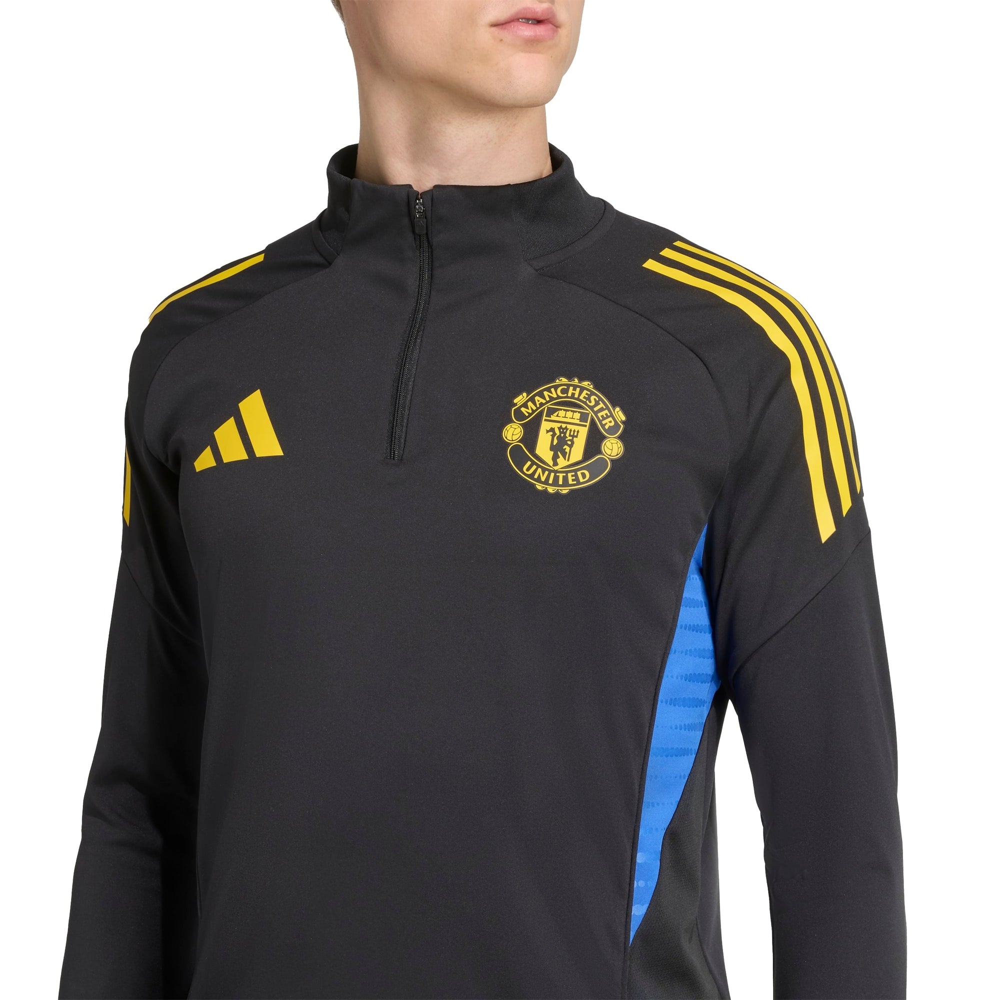 Adidas Manchester United Tiro 25 Competition Training Top Black / Hi-Res Blue