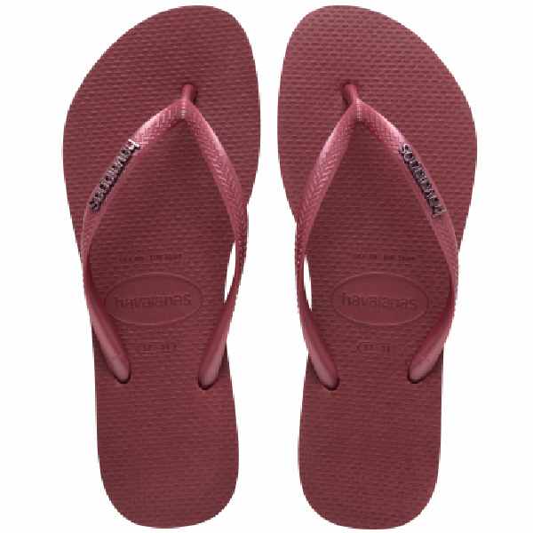 Havaianas Slim Logo Metallic Amaranto