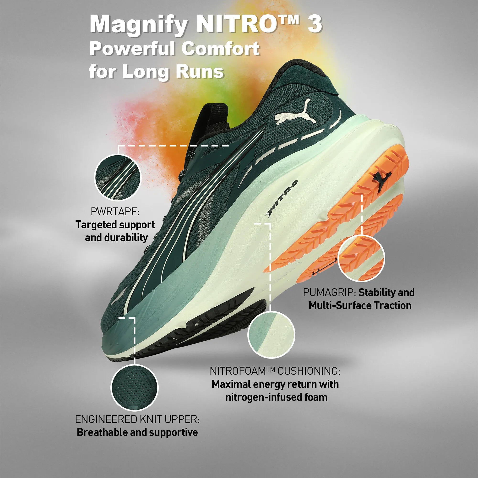 Puma Magnify NITRO™ 3  Green Terrain